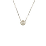 Koa Necklace with White Topaz