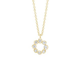 Circle Seed Pod Solitaire Necklace