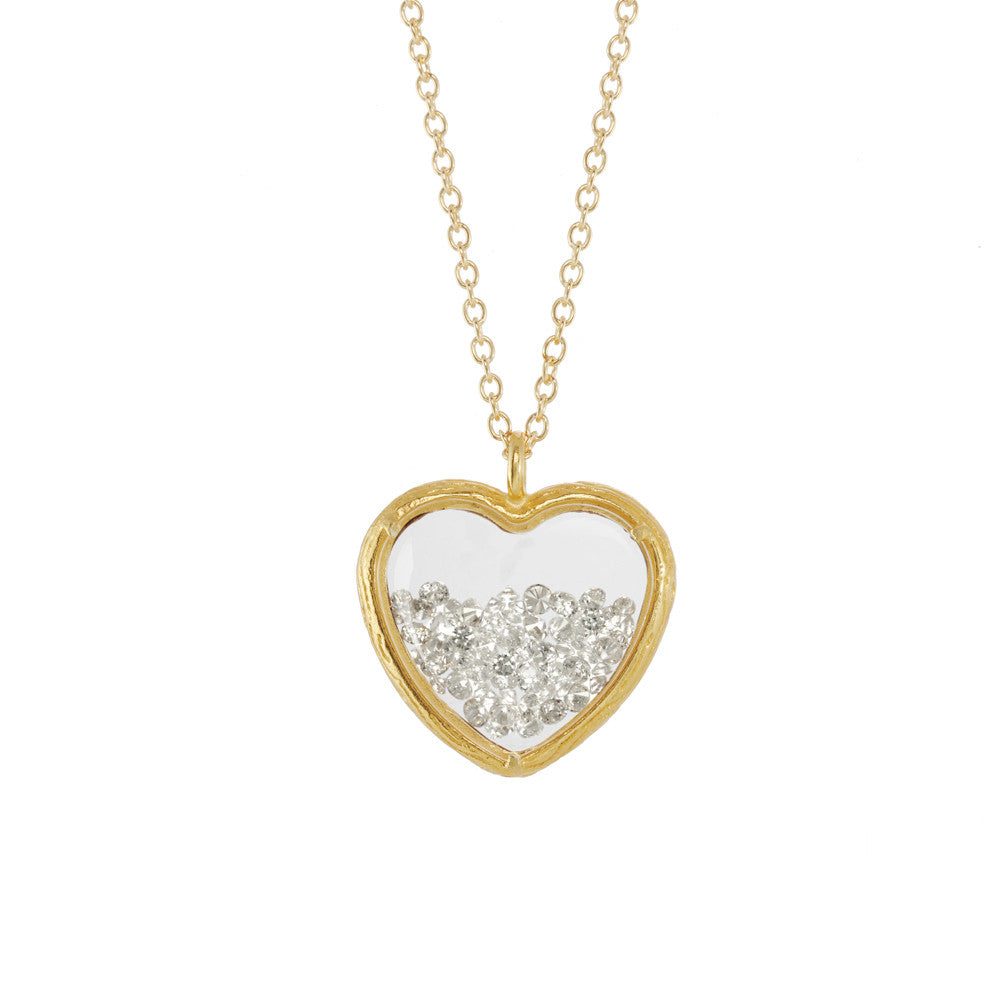 Large Heart Shaker Necklace