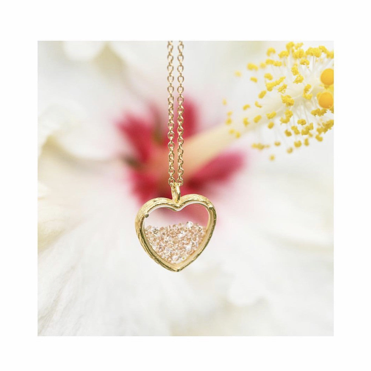 Large Heart Shaker Necklace