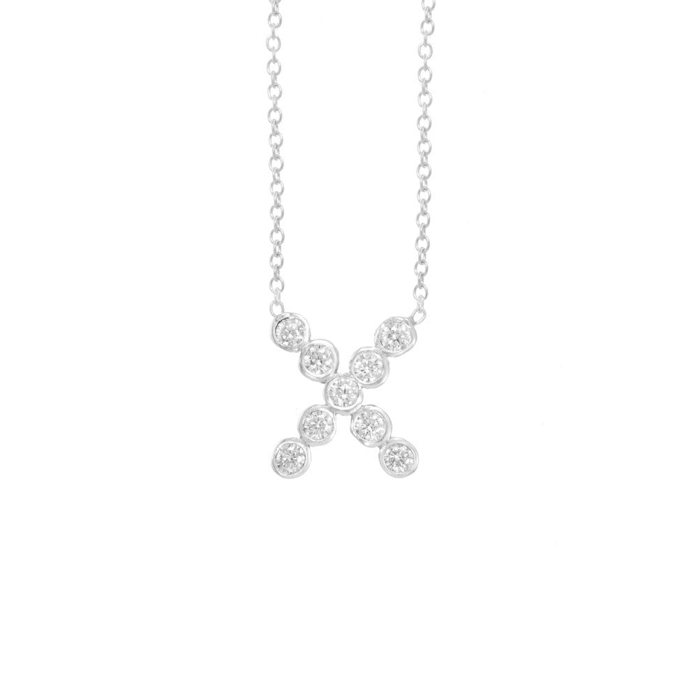 Seed Pod Solitaire "X" Necklace