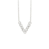 Narrow Chevron Seed Pod Solitaire Necklace