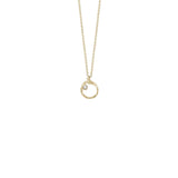 Branch Circle Seed Pod Solitaire Necklace