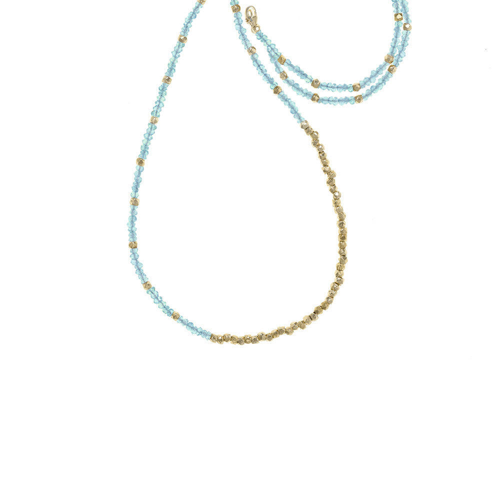 Extra Long Reverse Fade Gemstone Necklace