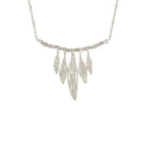 Five Mini Olive Leaves Necklace
