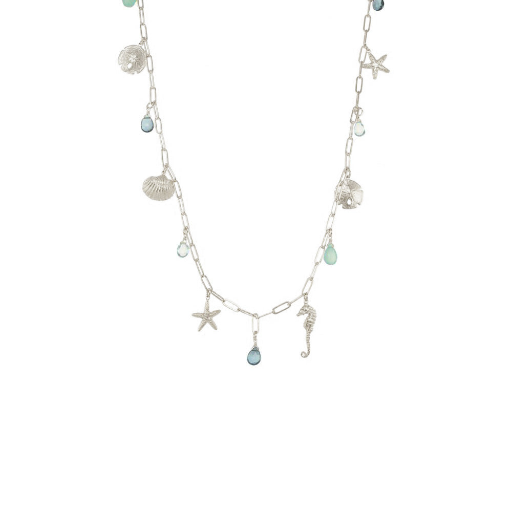 Long Sealife Charm Necklace