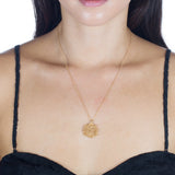 Large Open Sunflower Necklace