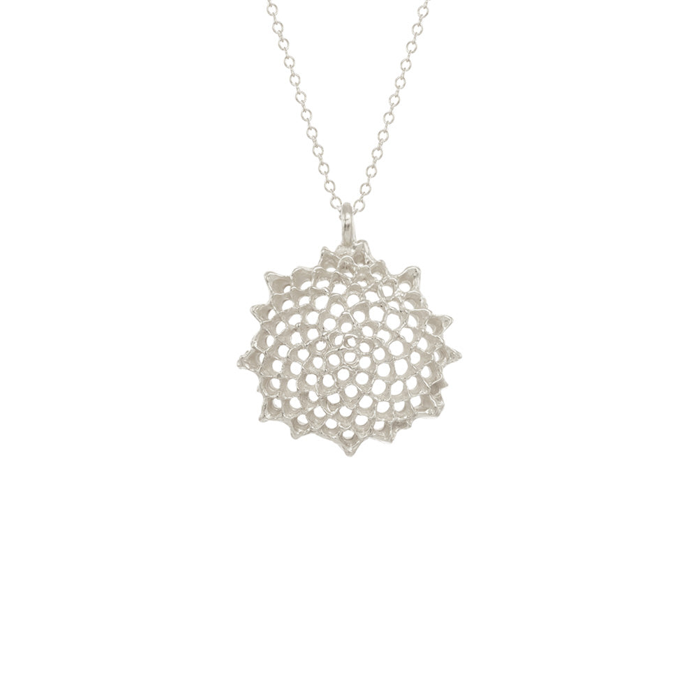 Large Open Sunflower Necklace