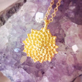 Mini Filled Sunflower Necklace