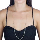 Long Gemstone Dangle Necklace
