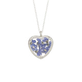 Large Flower Burst Heart Necklace