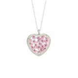 Large Flower Burst Heart Necklace