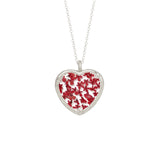Large Flower Burst Heart Necklace