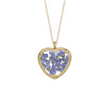 Large Flower Burst Heart Necklace