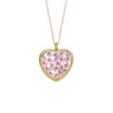 Large Flower Burst Heart Necklace