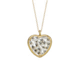 Large Flower Burst Heart Necklace