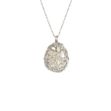 Coral Pearl Cage Necklace