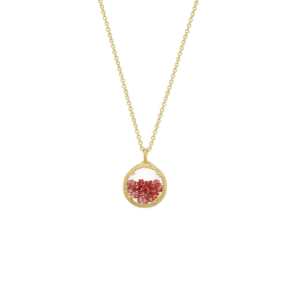Mini Shaker Birthstone Necklace