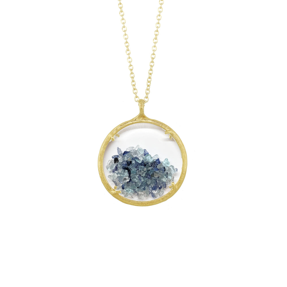 Large Custom Birthstone Shaker Necklace