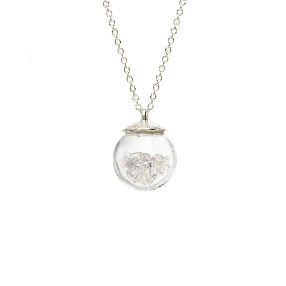 Small Birthstone Globe Necklace