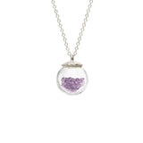 Small Birthstone Globe Necklace