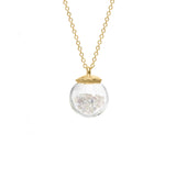 Birthstone Globe Necklace - April