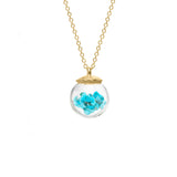 Small Birthstone Globe Necklace