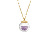 Small Birthstone Globe Necklace
