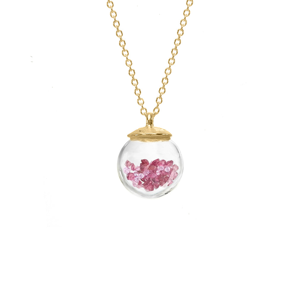 Small Birthstone Globe Necklace