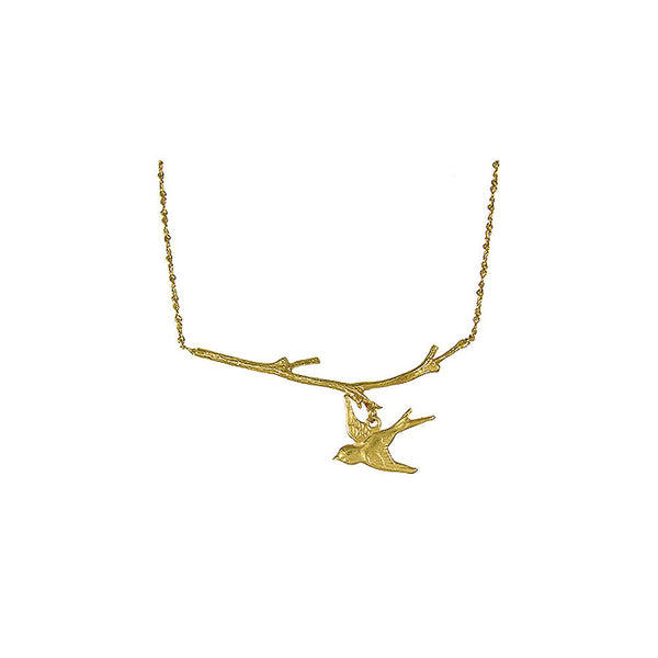 bird on branch necklace