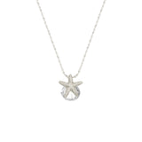 Small Starfish with Heart-Shaped Stone Necklace