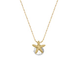 Small Starfish with Heart-Shaped Stone Necklace