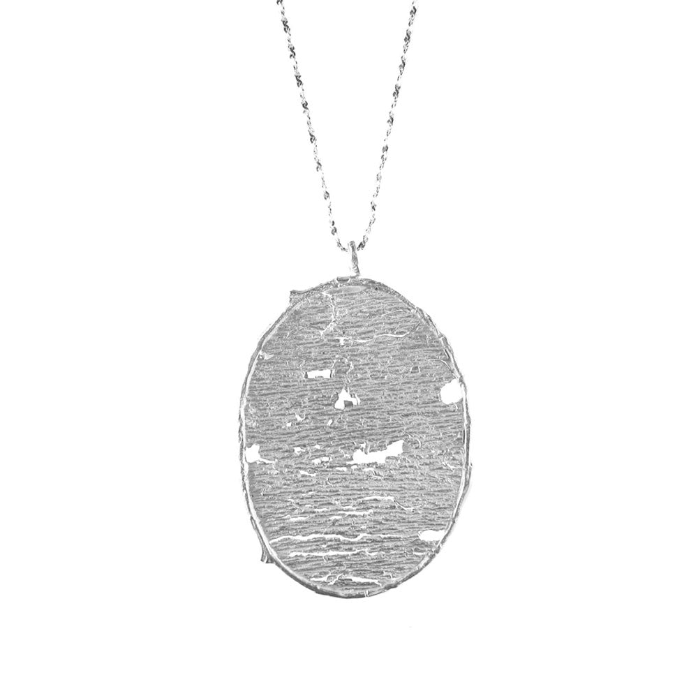 Large Oval Bark Necklace