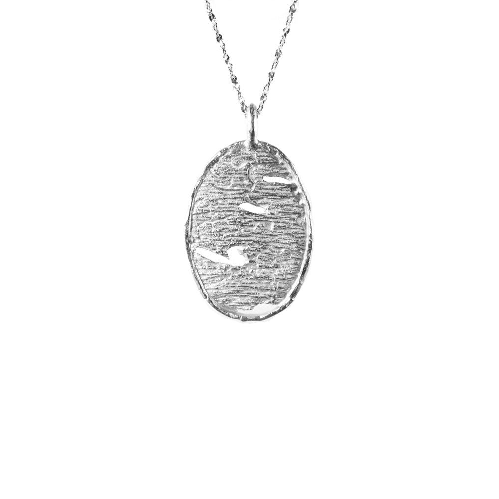 Small Oval Bark Necklace