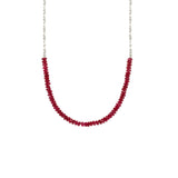 Long Gemstone Rondelle Necklace - Select Styles Only