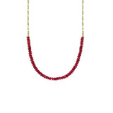 Long Gemstone Rondelle Necklace - Select Styles Only
