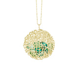 Large Coral Basket Necklace