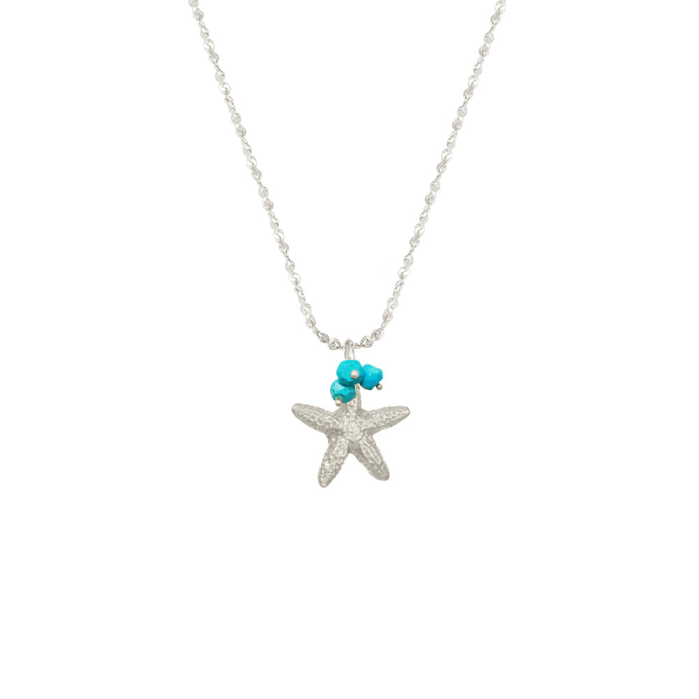 Small Starfish with Stones Necklace