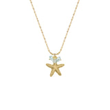 Small Starfish with Stones Necklace