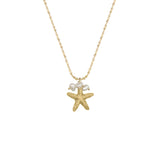 Small Starfish with Stones Necklace