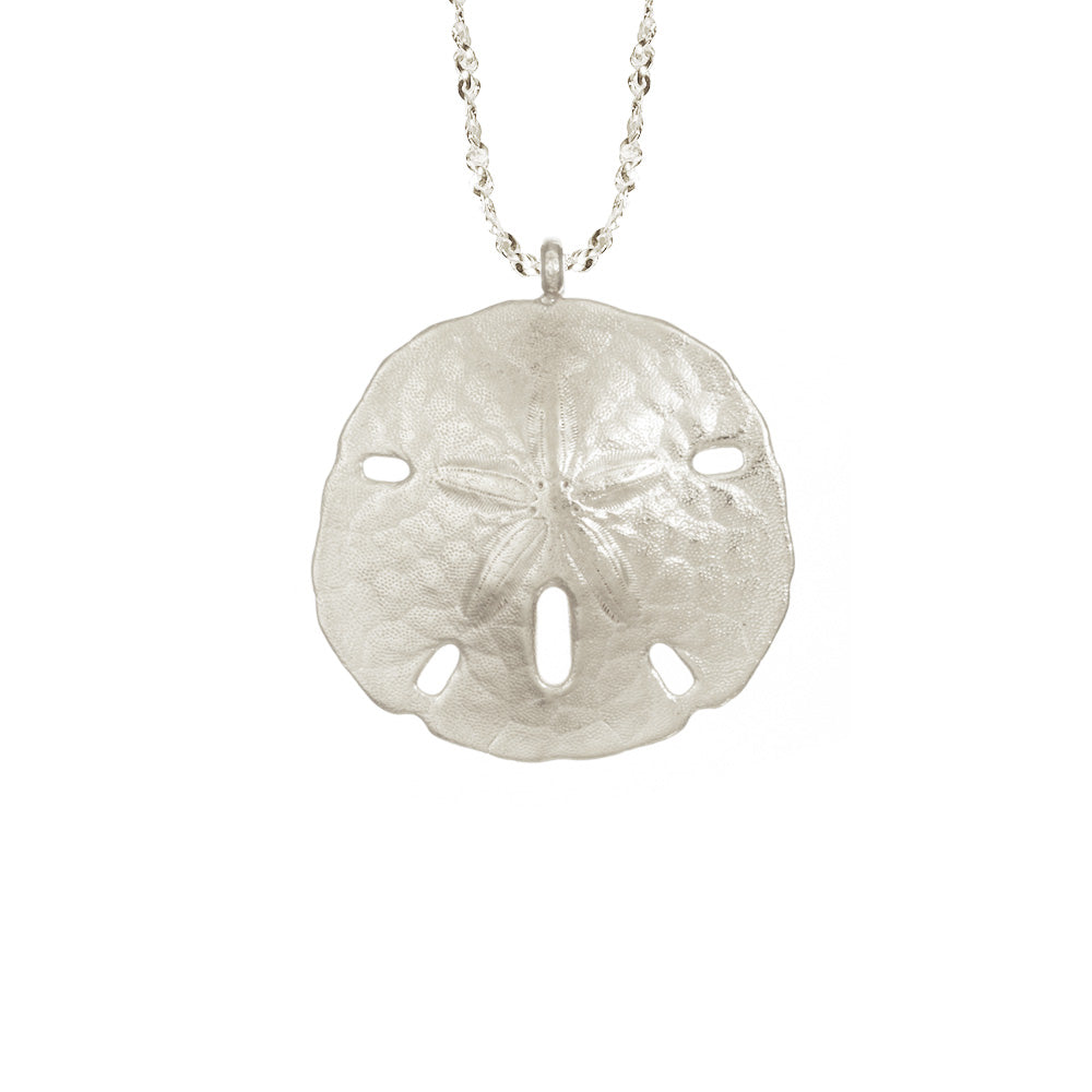 Two Tone Sand Dollar Pendant - The Silver Seahorse