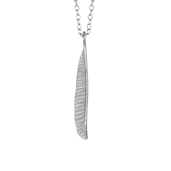 Large Half Plumeria Leaf Necklace
