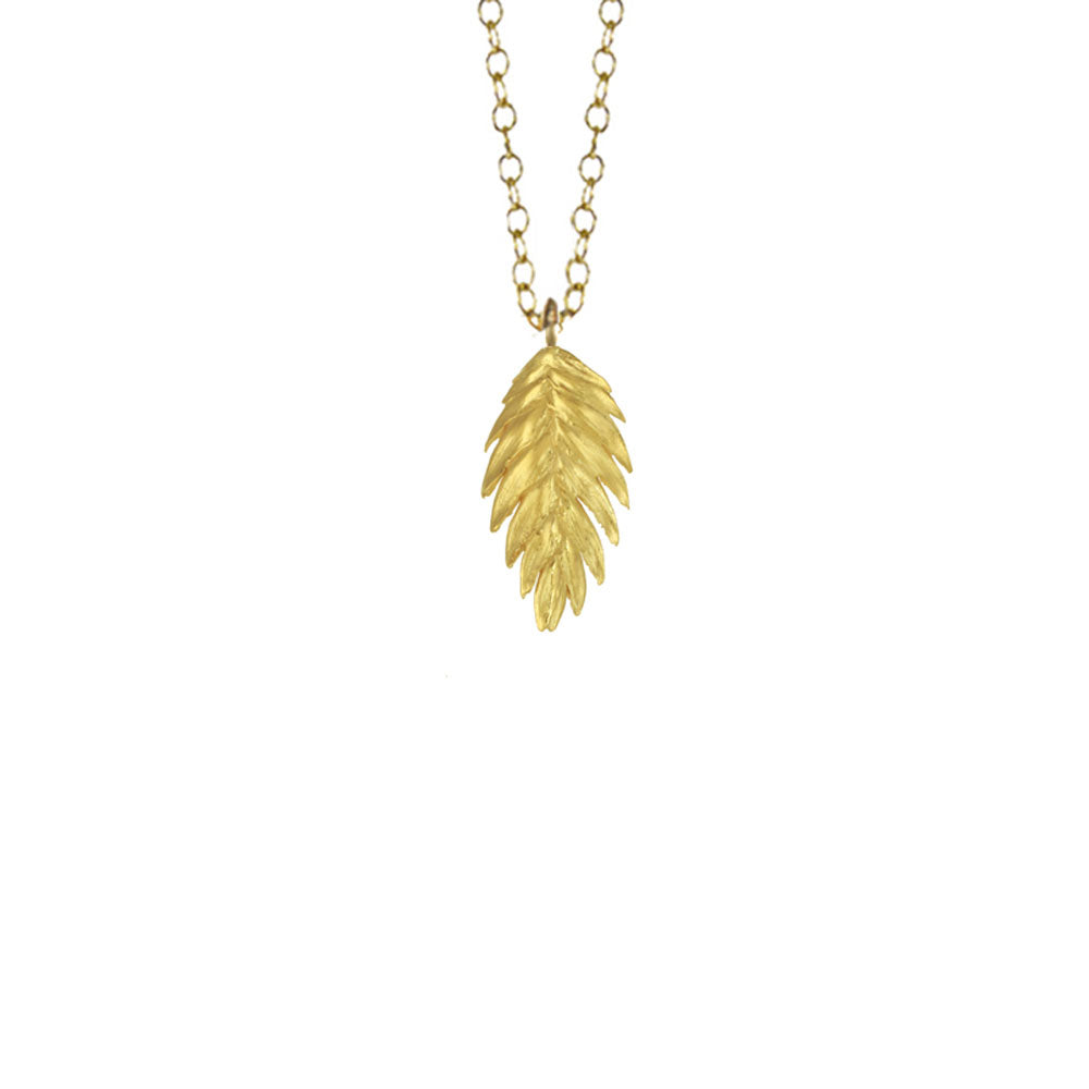 Medium Wheat Leaf Necklace