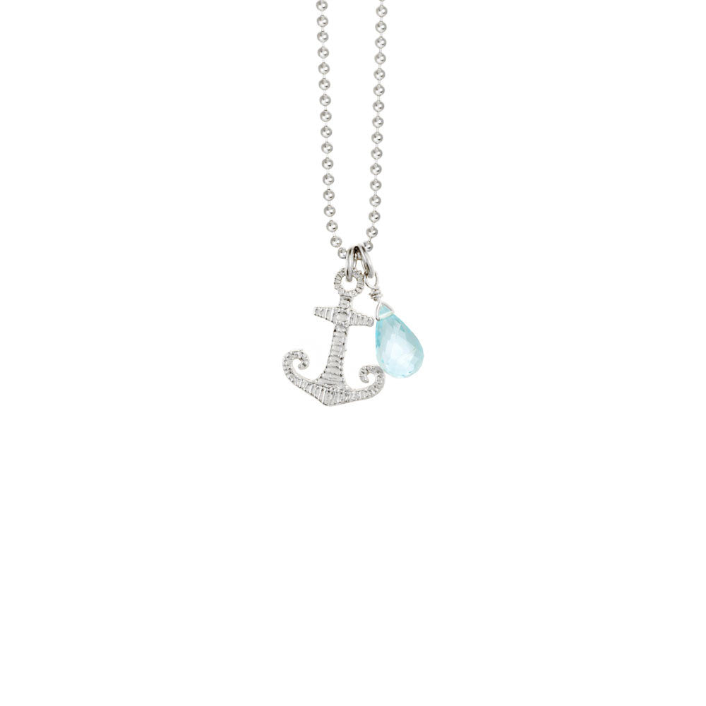 Anchor Necklace with Briolette