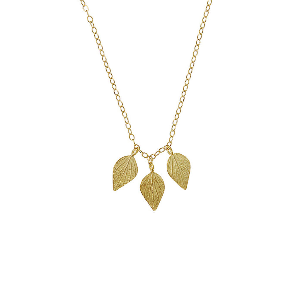 3 Diamond Petal Necklace