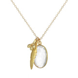 Lavender with Bezel Set Stone Necklace