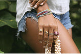 Wide Coral Ring