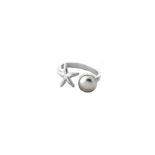 Pearl and Starfish Ring