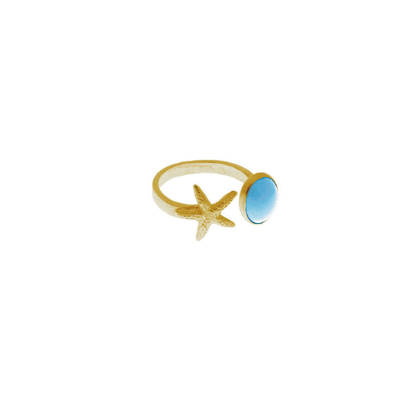 Starfish Turquoise Ring