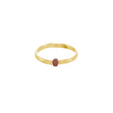 Koa Ring with Gemstone